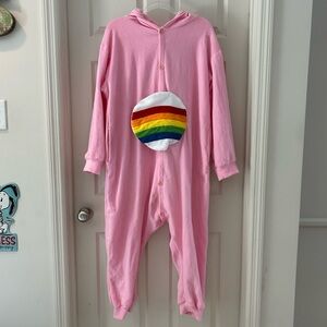 Pink Care Bear Themed Adult Onesie
